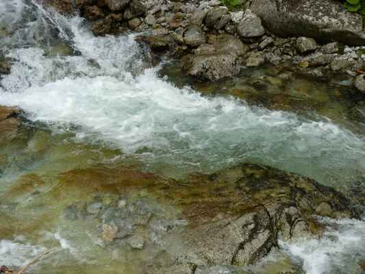 Skalnatý potok - Jeho dno je neuvěřitelně barevné - od zelené po rudohnědou