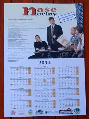 kalendář s naplánovaným programem vystupování v r.2014