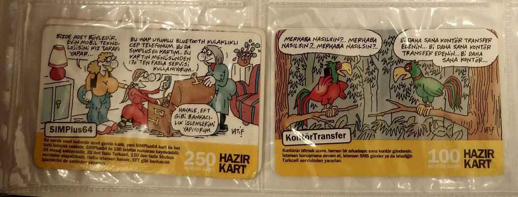 Telefonní karty z Turecka - ukázka z expozice ze sbírek Jana Richtra