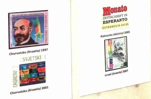 z panelu "Vybrané poštovní známky s esperantskou tematikou 1963-2013"