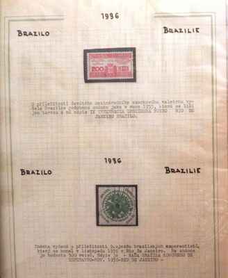 Poštovní známky s esperantskou tematikou vydané ve 30.letech v Brazílii - z historické filatelistické expozice Karla France z Pardubic