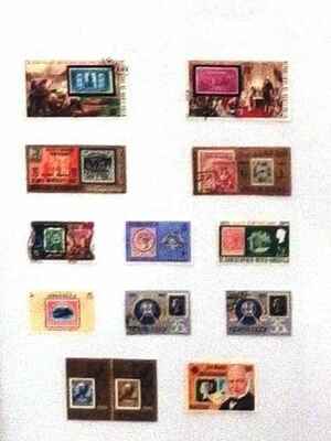 Kolekce "Známka na známce" ze sbírky esperantisty Luciena Giloteauxe z Francie