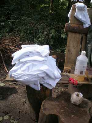 Příprava na barvení triček
