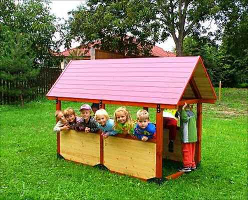 Ze stavebnice Hracon lze postavit domeček pro děti jakékoli konstrukce.